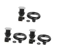 Operitacx 3 set Kit Pulsante per Trituratore Rifiuti da Bagno Bottone Acciaio Inossidabile per Scarico da Bagno Set Accessori Air Switch Bianco Facile da Installare e Sostituire
