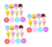 Operitacx 3 Set Mini Per Dessert Colorate E Resistenti Accessori Per Studenti E Ufficio Per Cancella Segni 12 Pezzi * 3