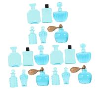 Operitacx 3 Set Profumo di Simulazione Accessori per Il Bagno delle Case delle Bambole Mini Marca Mini Bicchieri da Vino Miniature di Case delle Bambole Bottiglie Resina Sky-Blue 6 Pezzi * 3