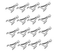 Operitacx 30 Pezzi Clip Supporto Mensola Frigorifero in Alluminio Rinforzato Ganci Antiscivolo per Ripiani Freezer e Organizzazione Cucina Compatibili con Modelli