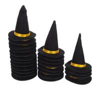Operitacx 30 Pezzi Mini Cappello Strega Decorazione Elegante e Resistente in Feltro Nero per Halloween Accessorio Profumato e Raffinato per Bottiglie e Fai da Te per Feste