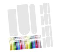 Operitacx 30 Pezzi Segnalibri Acrilici Trasparenti Vuoti con Nappe Colorate Set Sottile e Leggero Decorazioni Personalizzabili per e Regali