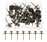 Operitacx 30 Puntine da Disegno per Muro in Lega di Zinco Ganci Decorativi a Doppia Testa, per Appendere Quadri, Foto e Bacheche di Sughero, per Organizzare e Decorare Ambienti