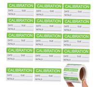 Operitacx 300 Etichette di Calibrazione Autoadesive Verdi, Adesivi di Controllo Qualità Scrivibili, Rotolo Compatto per Uso Industriale e Laboratorio Stampa Chiara e Design Leggero