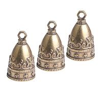 Operitacx 3pezzi Bells for Crafts in Brass Vintage Rustic Design for DIY Home And Holiday Decor Small Pendant Wind Chimes Easy to Hang And