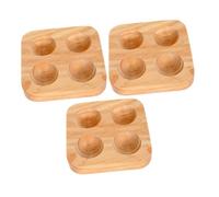 Operitacx 3pezzi Contenitore Per Uova in Legno Per Frigorifero Organizer Antiurto Scomparti Vassoio Per Conservazione e Organizzazione Delle Uova Nello Scaffale Del Frigorifero