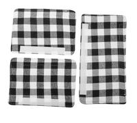 Operitacx 3pezzi Coprimaniglia Scacchi e Neri Antiscottatura e Lavabili per Elettrodomestici da Cucina Protezioni per Maniglie del Frigorifero Coperture Decorative per Maniglie in Pratica