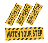Operitacx 4 Pezzi Adesivi di Avvertenza Antiscivolo per Scale 30x10 Cm Nastro di Sicurezza Pvc per Pavimenti Interni ed Esterni Guarda Dove Metti i Piedi per Uffici, Scuole e Centri