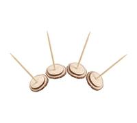 Operitacx 4 Pezzi Base in Legno per Decorazioni Natalizie Mini, Design | Supporto da Tavolo Perno Centrale, Finitura Naturale, per Decorazioni Festive in Ambienti Commerciali