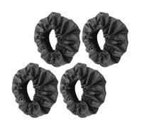 Operitacx 4 Pezzi Copriruote per Carrozzina Nero Oxford Lavabili | Cinghia Elastica Regolabile, Custodia Igienica per Ruote Pulite, Accessorio Portatile per Casa