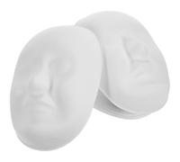 Operitacx 4 Pezzi Maschera Opera Bianca in Pvc Non Dipinta per Teatro