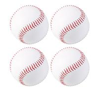 Operitacx 4 Pezzi Palle da Baseball in Pu Bianco per Allenamento e Pratica, per Coordinazione Occhio-mano e Apprendimento Tecniche Corrette
