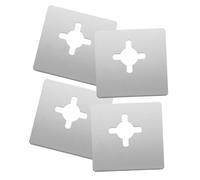 Operitacx 4 Pezzi Piastra Porta Acciaio Inox Copertura Serratura Resistente Staffa Fissaggio Maniglia Compatibile con Serrature Standard Facile Installazione e