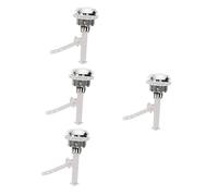 Operitacx 4 pezzi Pulsante Scarico Wc con Asta Separata in Plastica Elettroplaccata Compatibile con Cassette Wc Standard e Hotel Accessorio Bagno Resistente e Facile da Installare