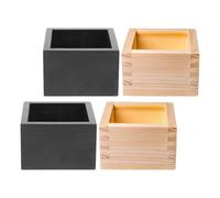 Operitacx 4 Pezzi Scatola in Legno Quadrata per Tazze da Sakè Stile Giapponese Design Stabile e Versatile, Contenitore Decorativo come Regalo o Souvenir per Amanti del Giappone