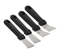 Operitacx 4 Pezzi Set Spatole Sbrinamento Frigorifero Ghiaccio, Acciaio | Lama Dritta e Sagomata Fori per Appendere, Pulizia Bakeware e Vetri, Adesivi e Brina