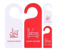 Operitacx 4 Pz Non Disturbare L'elenco Dattaccatura Dellufficio Insegne Appendiabiti Per Porte Dell'hotel Doppio Appendiabiti Laterale Plastica Pulito Capi Di Abbigliamento Pvc