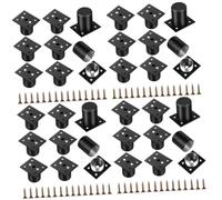 Operitacx 4 Set Gambe Per Mobili Regolabili Dovere Regolabile Gambe Dei Mobili Piedi Del Mobile Livellatori Piedini Regolabili Per Armadi Riser Di Mobili Lega Di Alluminio Nero 8 Pezzi * 4