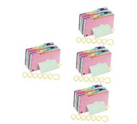 Operitacx 4 Set Taccuino Schede Flash Di Revisione Cue Cues Schede Di Grandi Dimensioni I Quaderni Carte Stecca Colorate Adesivi Magnetici Dell'alfabeto Carte Di Studio Carta 450 Pezzi * 4