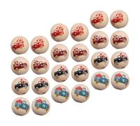 Operitacx 40 Perline di Legno Fai da Te Motivo Auto, Set Decorazioni Rotonde per Gioielli e Lavoretti Artigianali, Accessori Creativi per Collane e Braccialetti, Idee Regalo la Festa