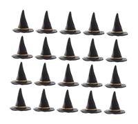 Operitacx 40 Pezzi Mini Witch Hats Durable Plastic Lightweight Miniature Wizard Caps for Halloween Party Favors DIY Crafts Dollhouse Decorations