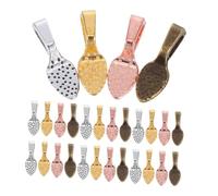 Operitacx 400pezzi Ciondoli Perno Cauzione Ovali Da Incollare Cauzioni Per Pendenti Piatti e Piccoli Componenti Per Creazione Gioielli Cauzioni Per Orecchini e Lavori Fai Da Te