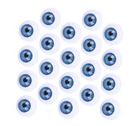 Operitacx 45 Pezzi Patch bulbi oculari in Vetro Rotondo Occhi di Sicurezza per imbarcazioni Big Eyes for Crafts Simulazione Eye per la Cucire Gli Occhi Resina Blu