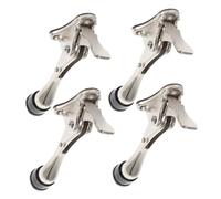 Operitacx 4pezzi Fermaporta Pedale in Lega di Zinco Supporto per Porta Antiscivolo e Durevole Montaggio Facile per Porte Interne su Pavimenti Vari