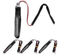 Operitacx 4pezzi Indicatori di Direzione LED per Moto a Flusso Continuo, Resistente All'usura, in Abs e Led, Adatti per Moto ed E-bike, Segnali di Svolta Gialli
