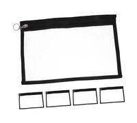 Operitacx 5 Pezzi Borsa a Multifunzionale Borse Per Custodie Con Cerniera Astuccio Cancella Sacchetti Trasparenti Cancelli Piatti Con Cerniera Pvc