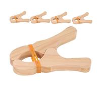 Operitacx 5 Pezzi Clip Legno per Gioco Morbida Presa per Coperte e Tessuti Kit Montessori per Costruzione Fortezze Accessori Educativi per Asilo e Casa