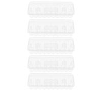 Operitacx 5 Pezzi Scatola di Plastica Trasparente con 24 Scomparti per Contenitori di Campioni, Custodia Modulare Resistente con Chiusura di Precisione per Trasporto e Biochimica