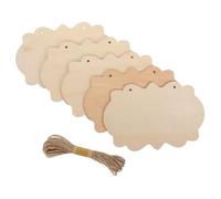 Operitacx 5 Pezzi Wooden Plaques in Basswood With Pre-attached Rope Blank Hanging Wood Signs For DIY Crafts Door And Wall Art Decor Natural Aesthetic Easy Installation