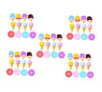Operitacx 5 Set Gomme Delicate Per Multifunzione Resistente Allusura Mini Gomme Colorate Gelato E Per Scuola E Ufficio Gadget Fine Festa 12 Pezzi * 5