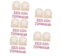 Operitacx 5 Set Oggetti Di Scena Del Mese Del Carta Infantile Carrozzina Kit Annuncio Carte Pietra Miliare Del Registro Segni Carte Cardine Per Neonati Mesi Di Legno