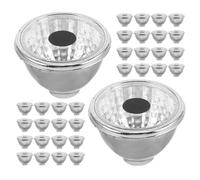 Operitacx 50 paralumi solari da giardino per occhi di statua, 2,5 cm, in plastica, con puntini neri, coperture decorative di ricambio per lampade a LED per esterni e illuminazione da prato