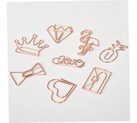 Operitacx 50 Pezzi Fermagli Carta Rosa Clip Ufficio Resistenti e Creative per Segnaposto Memo e Organizzazione Documenti