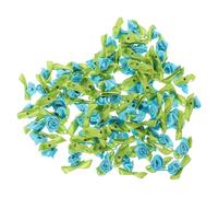 Operitacx 500 Pezzi Roselline in Raso Blu per Decorazioni Fai da Te Applicazioni per Borse e Accessori Patch Riparazione e Decorazione per Matrimoni e Bomboniere