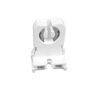 Operitacx 50pezzi Portalampada Non-shunted Duraturo e Antincendio Per Tubo Fluorescente Doppio o Singolo Alimentazione Bianco Per Casa Ufficio Camera