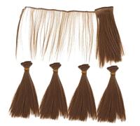 Operitacx 5Pcs Parrucca da 15 cm Parrucca per l'artigianato Parrucca Bambola riccia Piccole Parrucche per Bambole Wig Parrucca da Bambola Fai da Te Parrucche di Bambole simulate pp