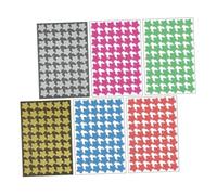 Operitacx 6 fogli Adesivi Glitterate Colorate Autoadesive per Ricompense Stickers Brillanti per Tabelle Comportamento in Scrapbooking Forniture Scolastiche