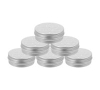 Operitacx 6 Pezzi Box in Alluminio Argento da 60 Ml per Addestramento Olfattivo del Cane, Portatile Filettatura Cava, Versatile per Skincare e Viaggio