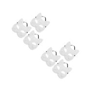 Operitacx 6 Pezzi Maschera Volpe Bianca in Plastica, Set da 3, da Dipingere | Facile da Indossare, Pratica e Confortevole, per Feste e Halloween, Stile Versatile Tocco Artistico