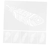 Operitacx 6 Pezzi Stencil per Pittura in Plastica Riutilizzabile Modelli Hollow per Decorazione e Tela per Diy e