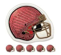 Operitacx 6 Pezzi Toppe Termoadesive Casco Football Americano Ricamate per Abbigliamento Sportivo Applicazioni per Giacche Zaini e Jeans per Divise Squadra e Fan Gear