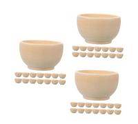 Operitacx 60 Pezzi Mini Ciotole Legno Naturale per Fai da Te e Decorazioni Casa Strumenti Educativi Montessori per Piccoli Legno per Progetti Creativi e Attività Manuali