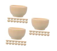 Operitacx 60 Pezzi Piccole Ciotole Legno Naturale da Dipingere Robuste Ciotoline Educative per Attività Montessori e Decorazioni Fai da Te Casa