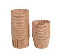 Operitacx 60 Pezzi Pirottini Muffin Carta Khaki, Cup Cake per Cottura,