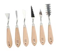 Operitacx 6pezzi Spatole Per Pittura Ad Olio Professionali Per Miscelazione Colori Strumenti Leggeri e Portatili Per Per Tela e Altri Materiali Pittura