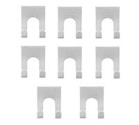 Operitacx 8 Ganci da Parete in Alluminio senza Foratura, Appendiabiti a Doppio Gancio per Bagno e Ingresso, Supporto Portaoggetti Resistente e Facile da Pulire, Set da 8 Pezzi per Casa